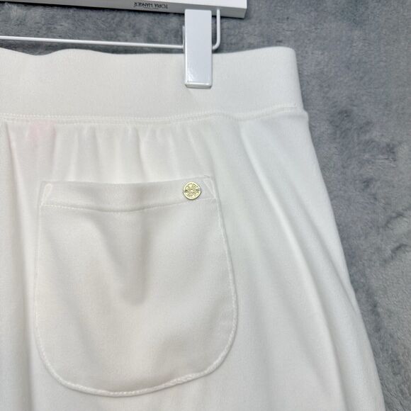 LILLY PULITZER Sheera Velour Off Shoulder Top & Mallie Pants Set Coconut White L - Picture 13 of 16